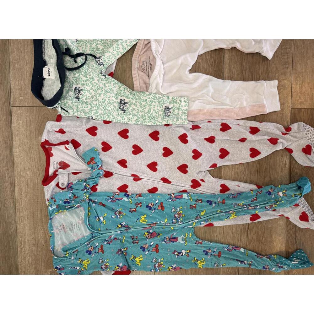 Adorable LOT 5 pc toddler girls pajamas! 2T Posh peanut, carters, Mori *EUC*